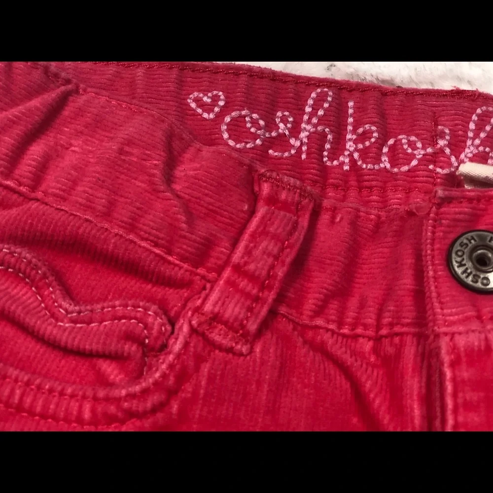 Oshkosh Coral Corduroys size 6x - Picture 4 of 9